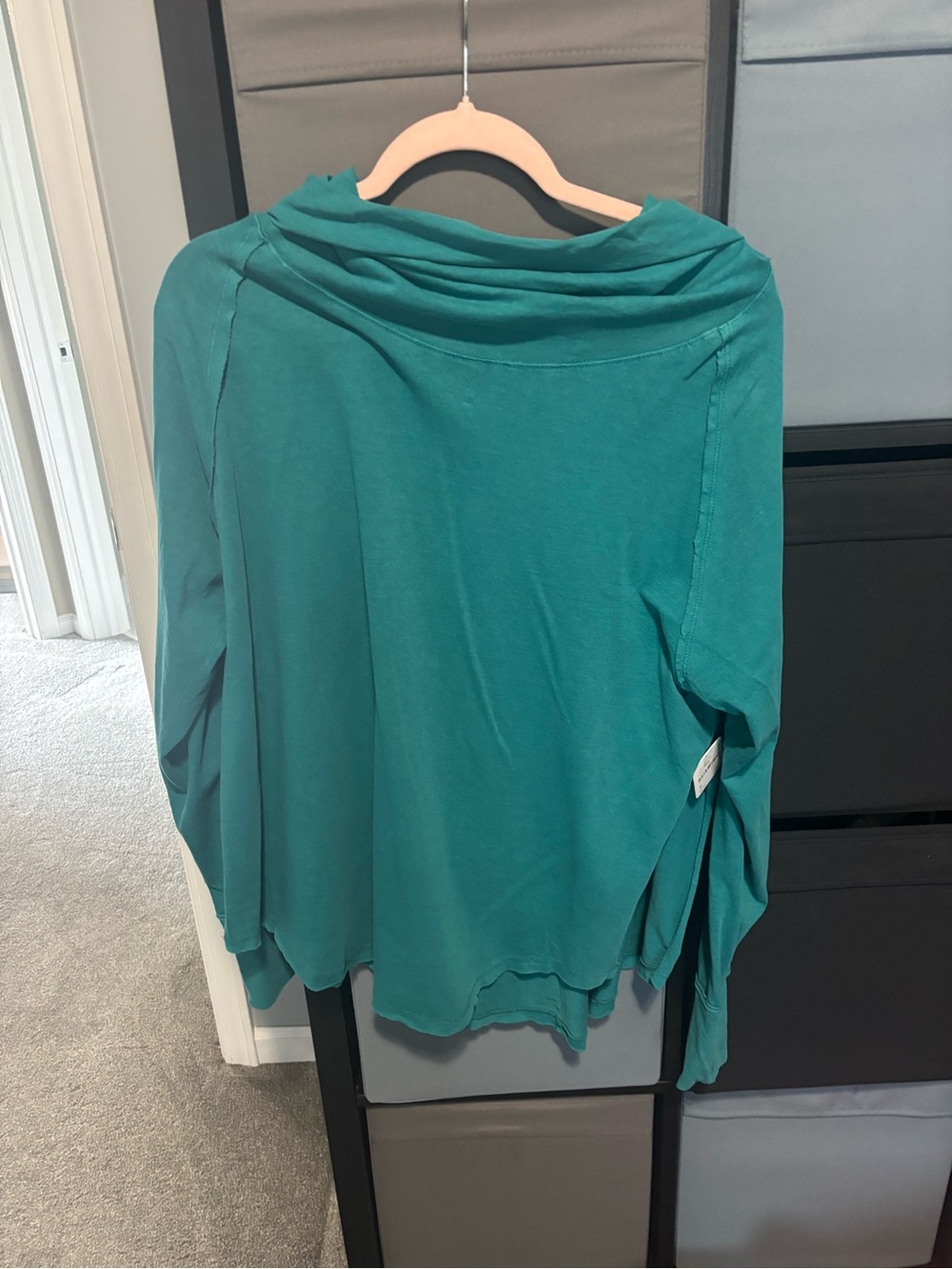 We The Free Teal Cowl Neck Sweater